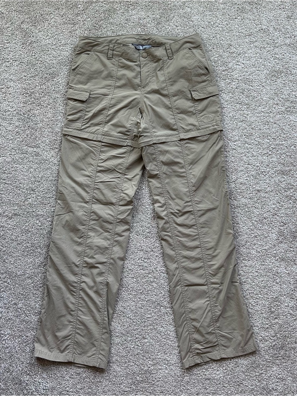 The North Face Women's 8 Long Horizon Convertible Hiking Pants Cargo Khaki Tan - Picture 2 of 11